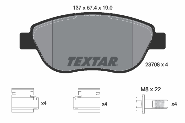 Remblokset Textar 2370803