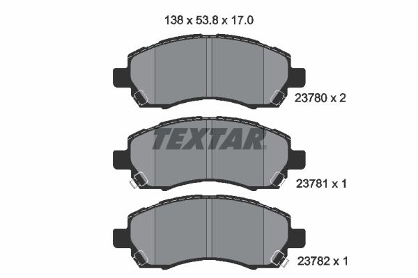 Remblokset Textar 2378001