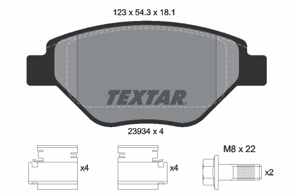 Remblokset Textar 2393401