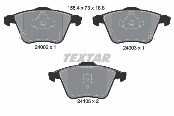 Remblokset Textar 2400201