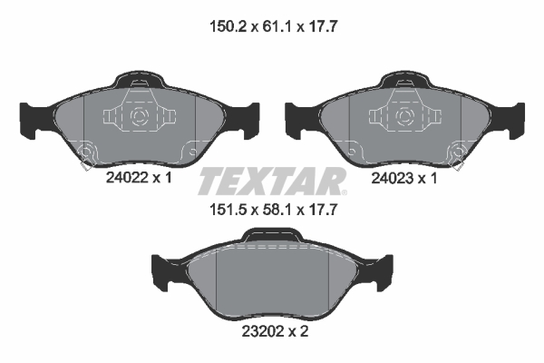 Remblokset Textar 2402201