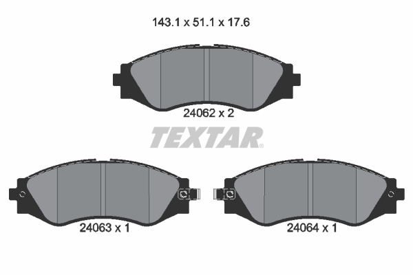 Remblokset Textar 2406201