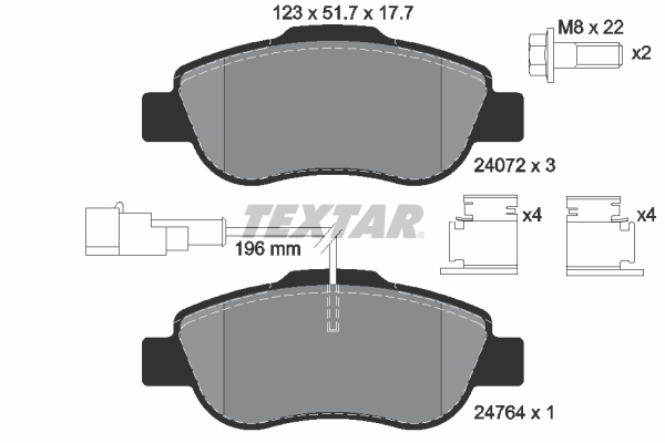 Remblokset Textar 2407202