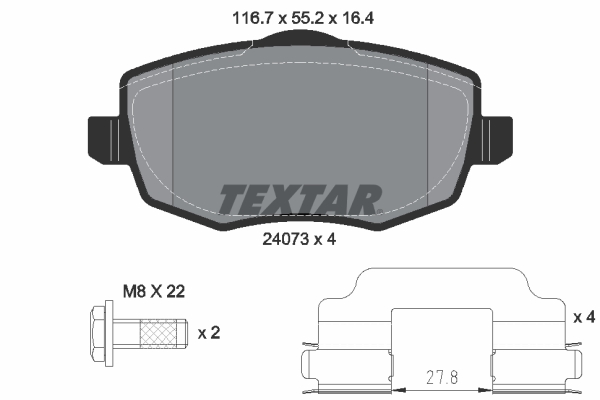 Remblokset Textar 2407301