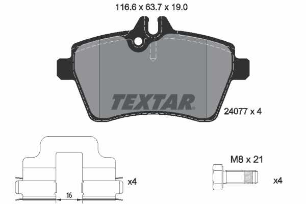 Remblokset Textar 2407701