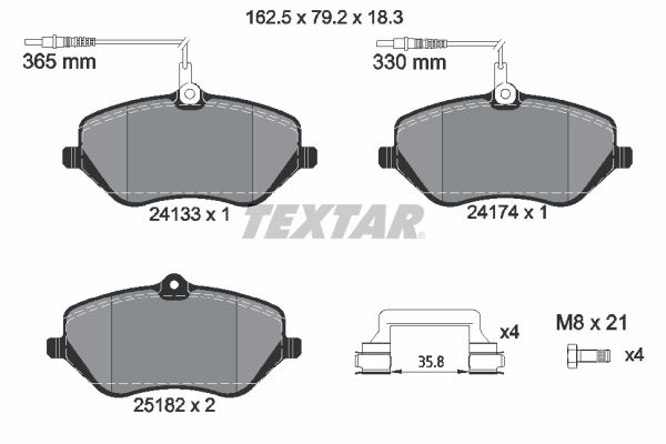 Remblokset Textar 2413303