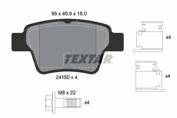 Remblokset Textar 2415001