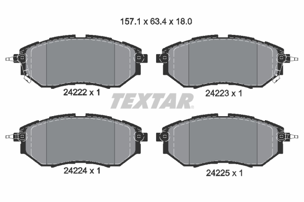 Remblokset Textar 2422201