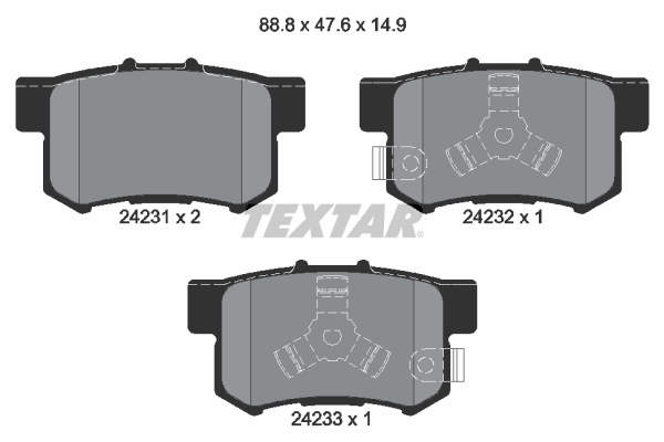 Remblokset Textar 2423101