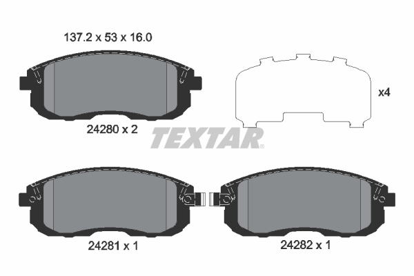 Remblokset Textar 2428001