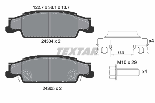 Remblokset Textar 2430402