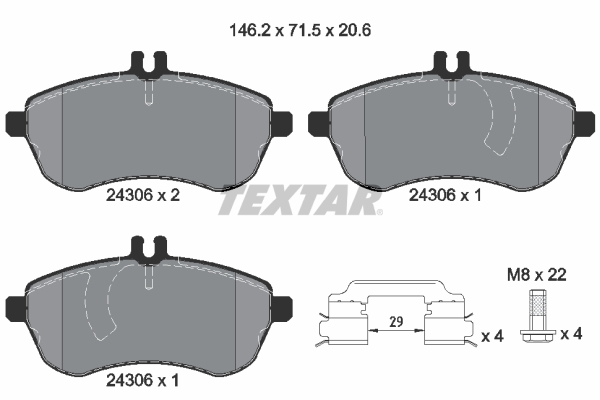 Remblokset Textar 2430602