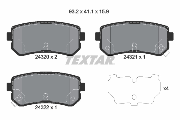 Remblokset Textar 2432001