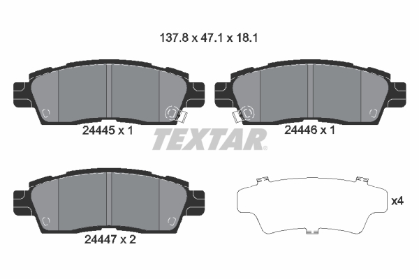 Remblokset Textar 2444501