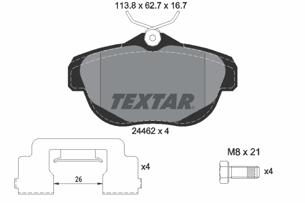 Remblokset Textar 2446201