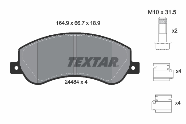 Remblokset Textar 2448404