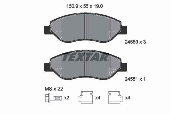 Remblokset Textar 2455001