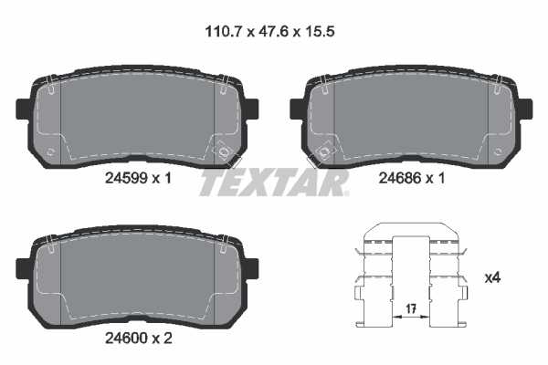 Remblokset Textar 2459901