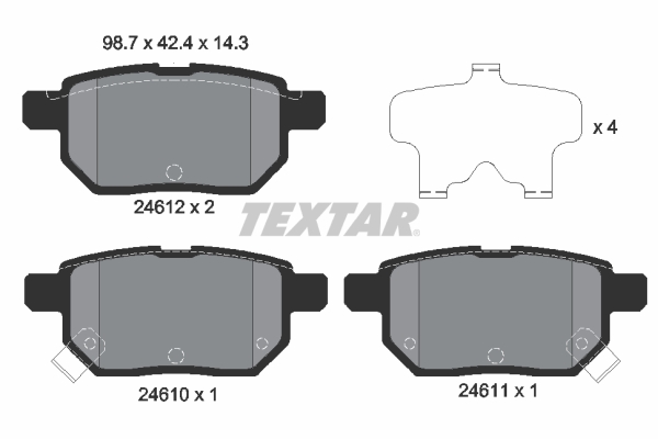 Remblokset Textar 2461001