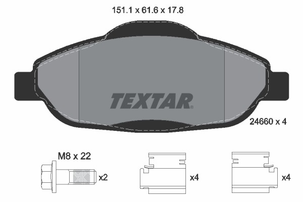 Remblokset Textar 2466001