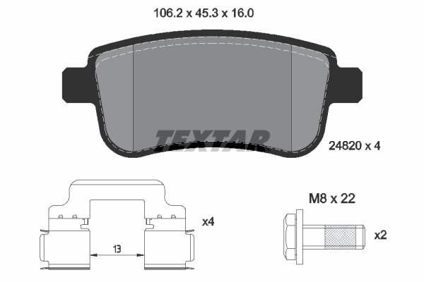 Remblokset Textar 2482001