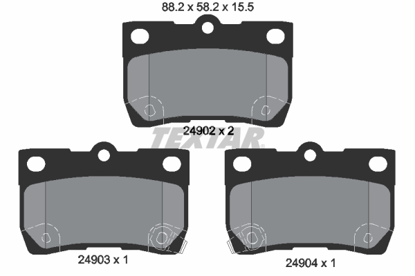Remblokset Textar 2490201