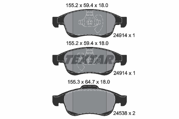 Remblokset Textar 2491401