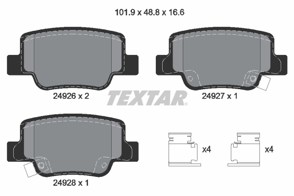 Remblokset Textar 2492601