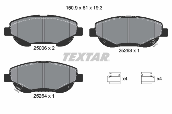 Remblokset Textar 2500601