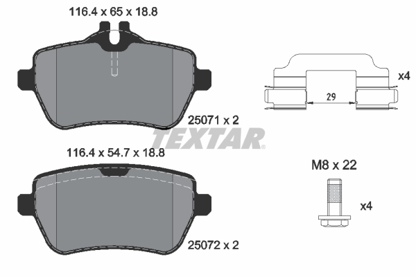 Remblokset Textar 2507103