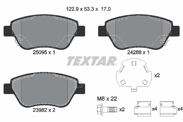 Remblokset Textar 2509501