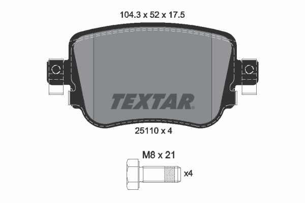 Remblokset Textar 2511001