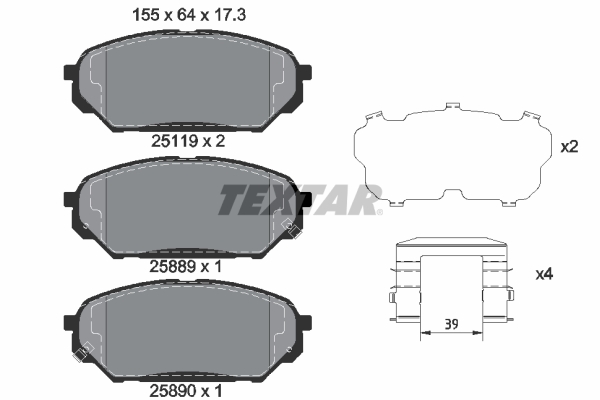 Remblokset Textar 2511901