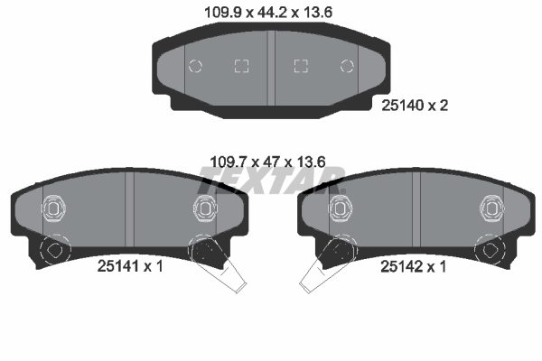 Remblokset Textar 2514001