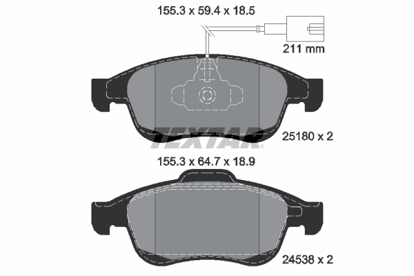 Remblokset Textar 2518001