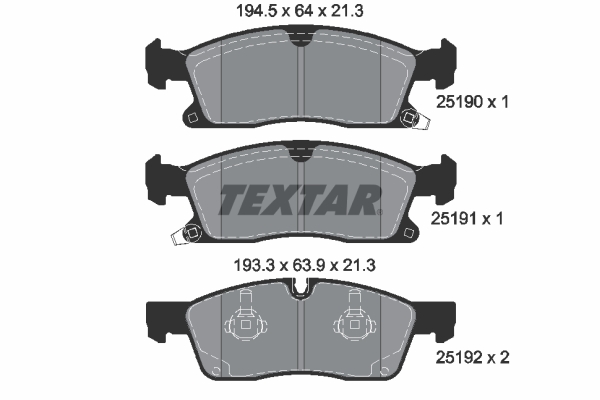 Remblokset Textar 2519001