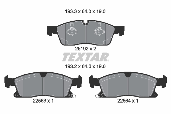 Remblokset Textar 2519209