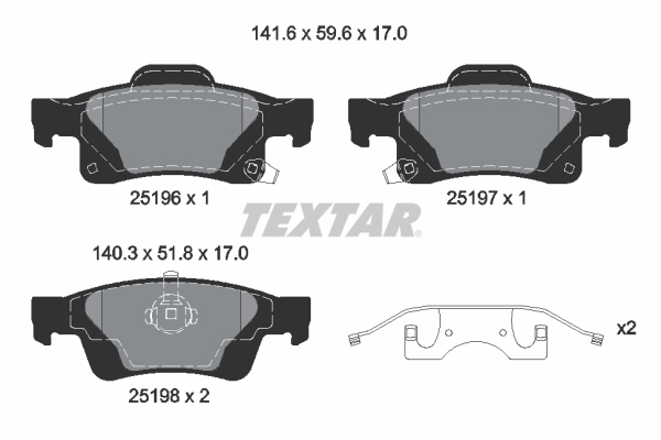 Remblokset Textar 2519603