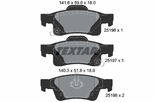 Remblokset Textar 2519601