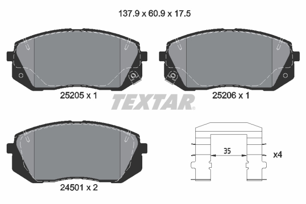 Remblokset Textar 2520501