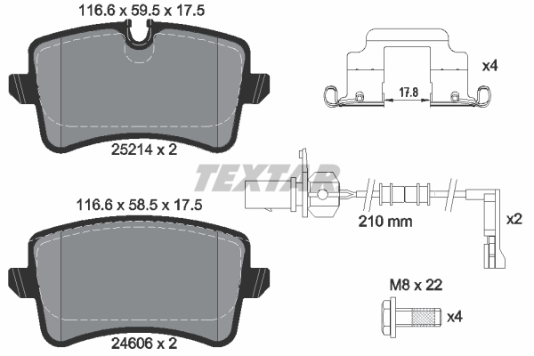 Remblokset Textar 2521402