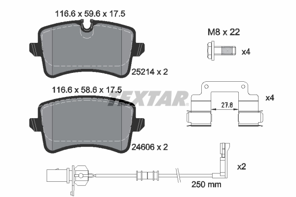 Remblokset Textar 2521405