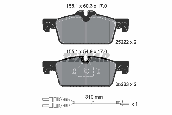 Remblokset Textar 2522201