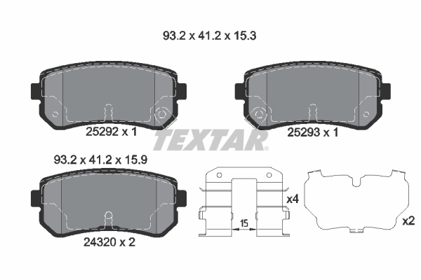 Remblokset Textar 2529201