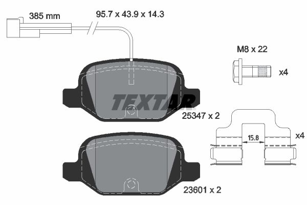 Remblokset Textar 2534701