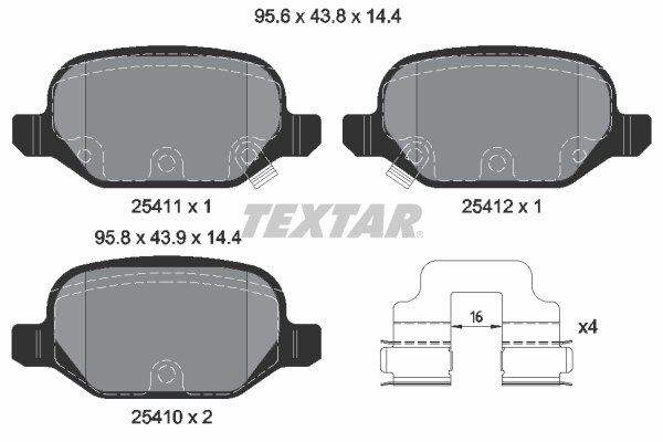 Remblokset Textar 2541101