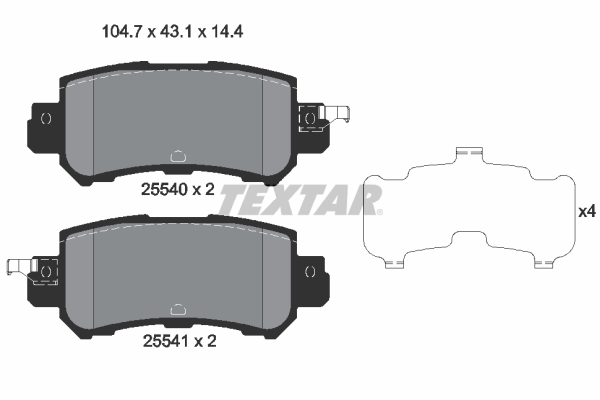 Remblokset Textar 2554001