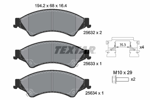 Remblokset Textar 2563201