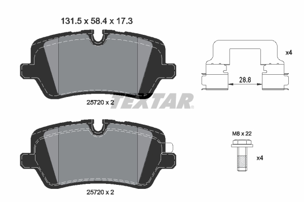 Remblokset Textar 2572001