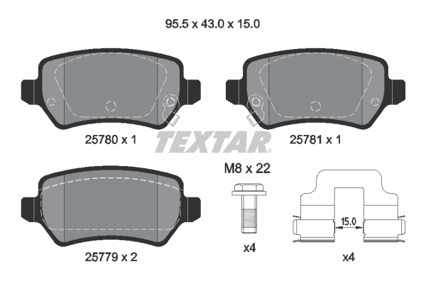 Remblokset Textar 2578001